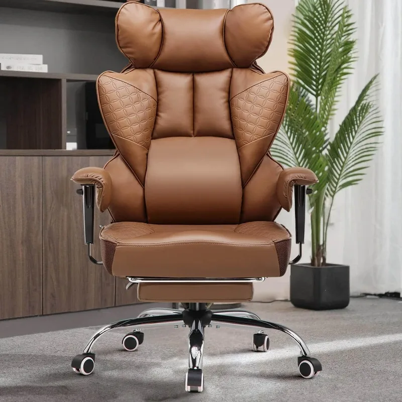 GTPLAYER Big and Tall Gaming Chair 400lbs Heavy Duty Office Chair with Foot Rest & Ergonomic Pocket Spring Lumbar Support