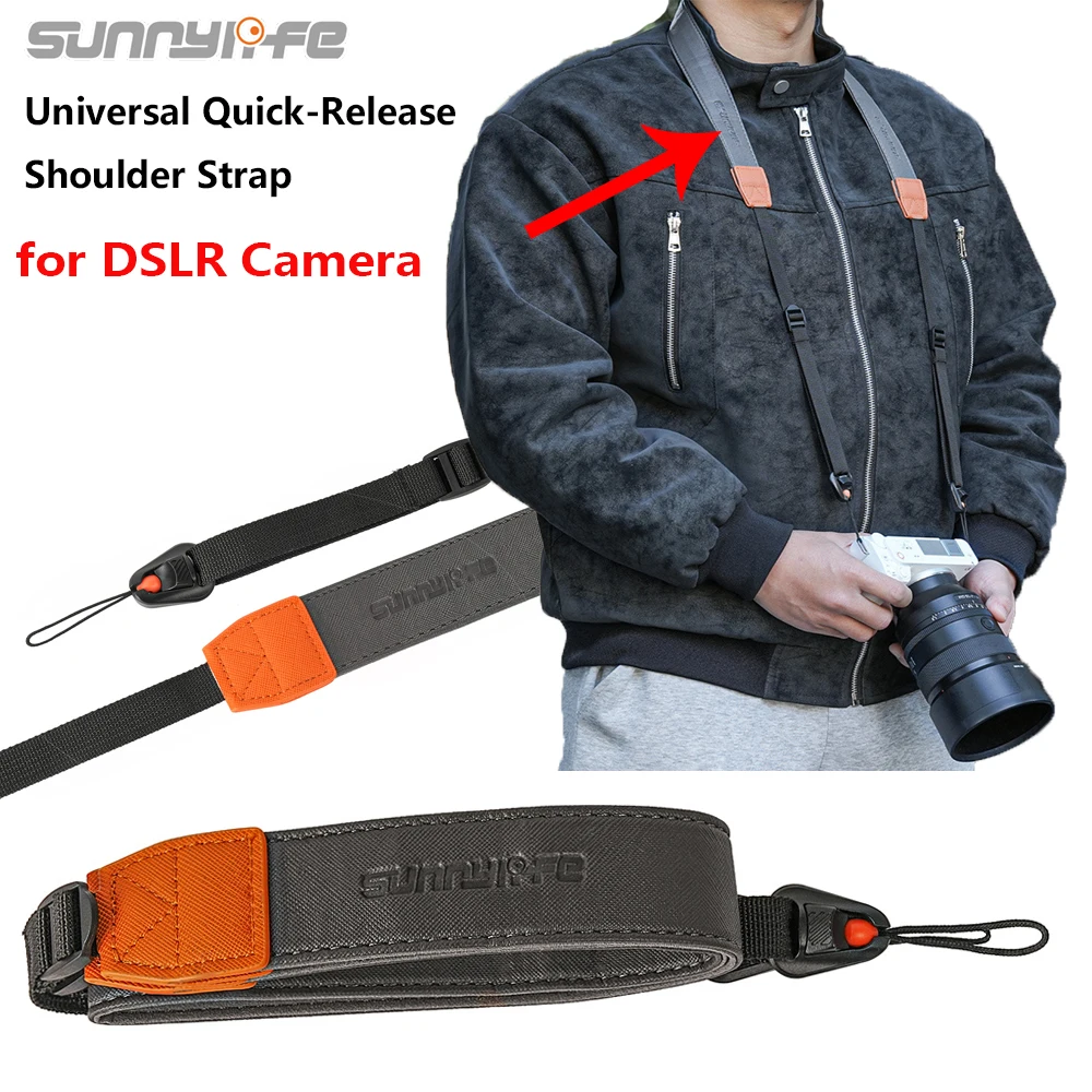 

Sunnylife Camera Shoulder Strap Lanyard Universal for DSLR Camera Neck Strap Adjustable Quick-Release Neck Belt Wristband Parts