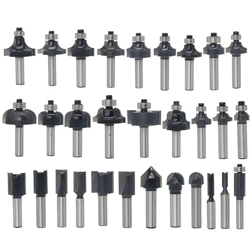 

1pcs 8mm Shank wood router bit Straight end mill trimmer cleaning flush trim corner round cove box bits tools Milling Cutte