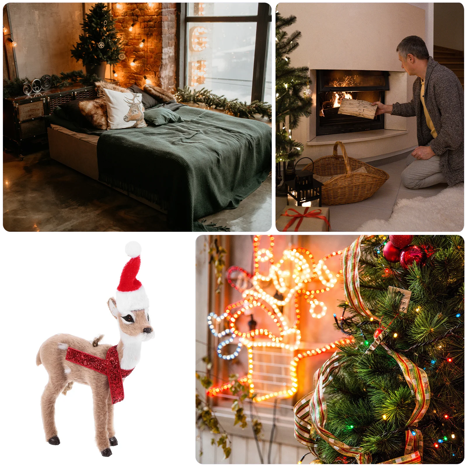 

Christmas Deer Hanging Ornament Safe Material Xmas Tree Decoration Elk Pendant Xmas Party Decorations Indoor Elk Pendant