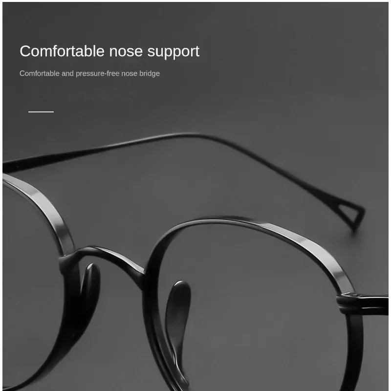 New Quality Pure Titanium Glasses Frame Men Retro Round Brand Designer Eyewear Male Women Optical Prescription Eyeglasses Frames