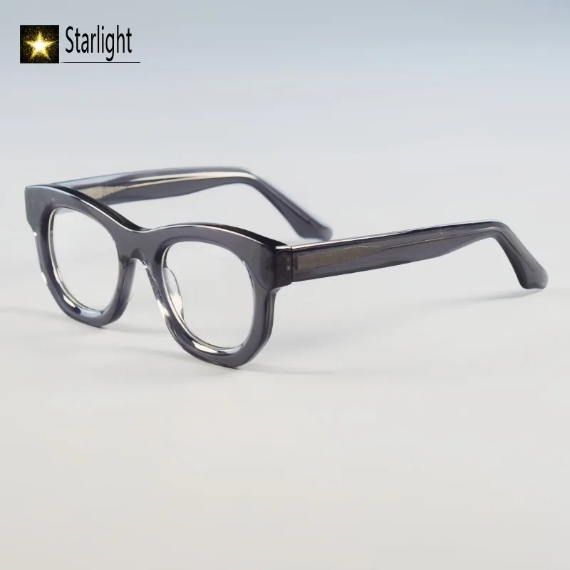 アセテート厚い猫眼鏡フレーム男性黒眼鏡フレーム男性古典的な光学読書処方ファッション女性近視
