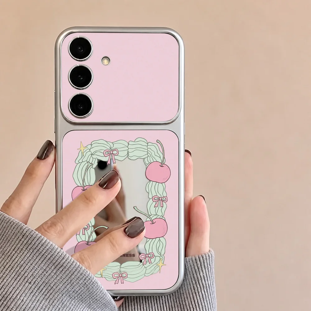 Make Up Mirror Phone Case For Samsung S26 Ultra S25 FE A57 5G A56 A55 A16 A54  A17 A53 A37 A36 A35 S24 S23  A07 A06 Cover Bumper - view 3