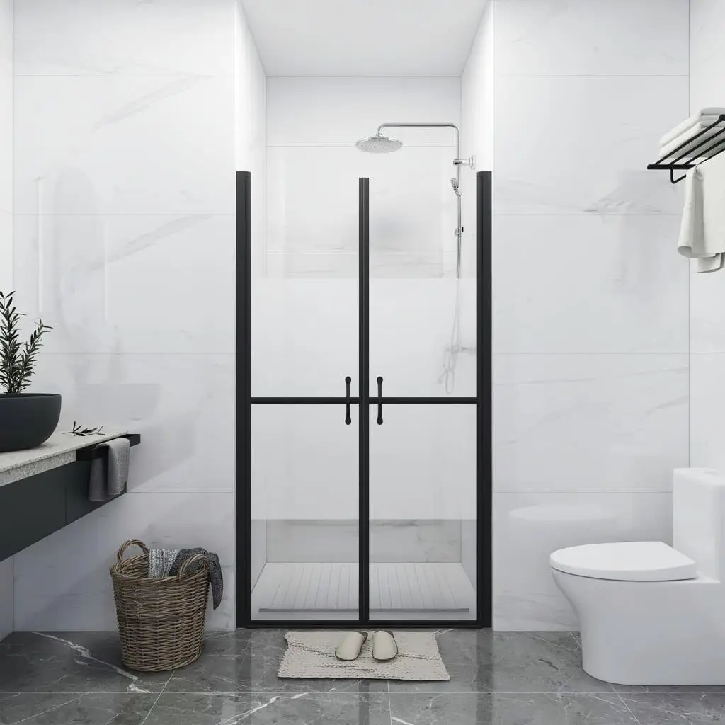 ESG Half Frosted Shower Door 78-81x190 cm - Stylish & Durable Bathroom Glass Partition