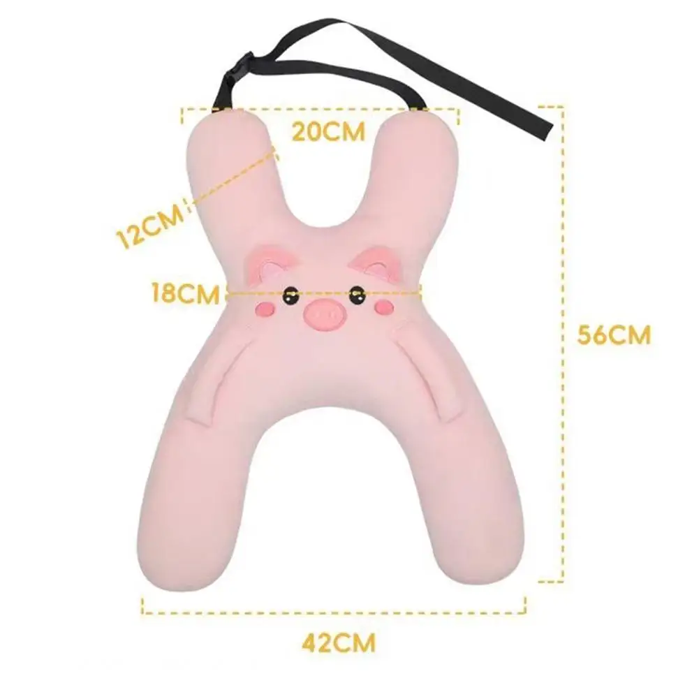 وسادة سيارة للأطفال، وسائد للرقبة الآمنة لمقعد السيارة، وسادة سفر آمنة للأطفال على شكل حرف H، نسيج صديق للبشرة