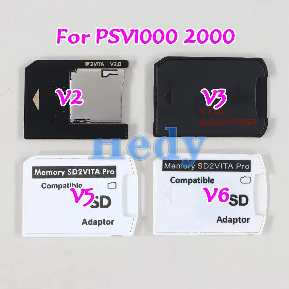Adaptador de Tarjeta TF SD2Vita Versión V2 V3 V5 V6 5.0 6.0 para PSVita PSV1000, Convertidor de Carga Rápida para PSV 1000 2000