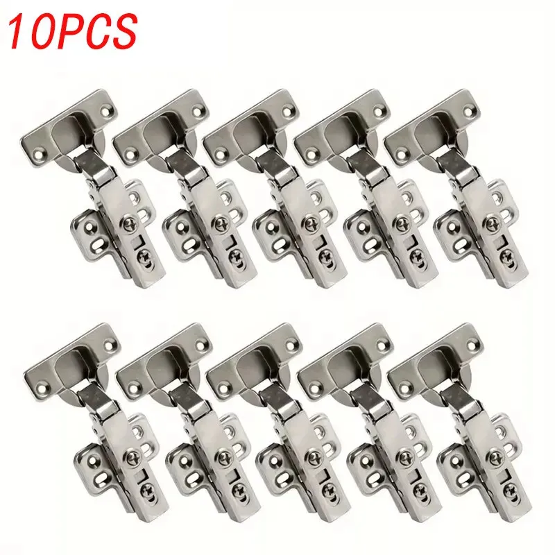 10pcs Steel Hydraulic Hinge Quality Full Overlay 35mm Soft Close Hinges For Kitchen Cabinet Cupboard Door