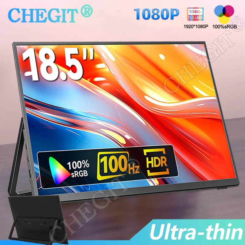 

New 18.5 inch Portable Monitor 1080P HDR Computer Gaming Display 100Hz 100%sRGB IPS for Mac Laptop PC Switch Xbox PS4/5 Xbox