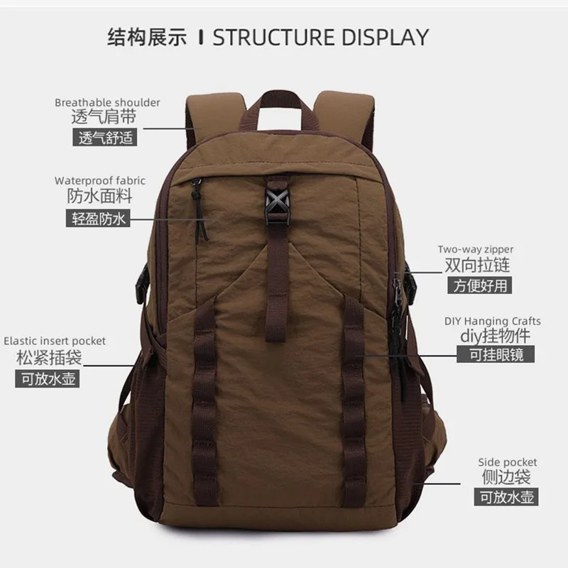 Mochilas para senderismo al aire libre, mochilas deportivas ultraligeras e informales, bolsas de montañismo de gran capacidad, bolsas de viaje unisex