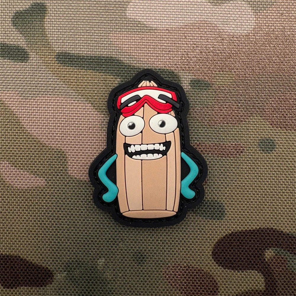

A Pencil Smile Pattern Pvc Morale Patch Sticker, Perfect for Use on Armbands, Backpacks, and Tactical Vests, Clothing Decoration, Embroidered Patches, Soft Rubber