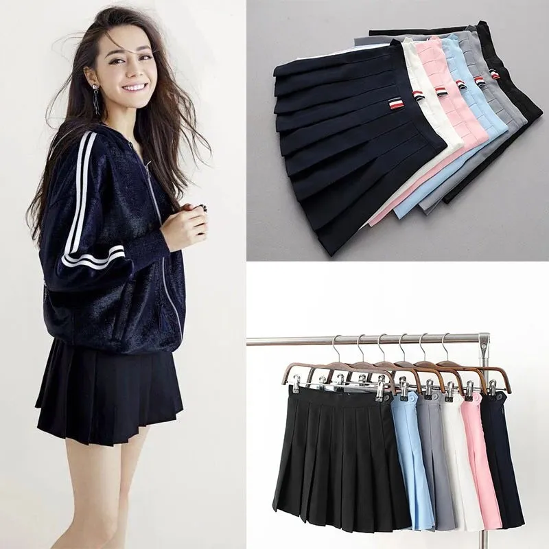 

Весна-лето 2029, плиссированная юбка с высокой талией, противолегкая универсальная юбка, корейская юбка Sle f Body Ins Inspiration