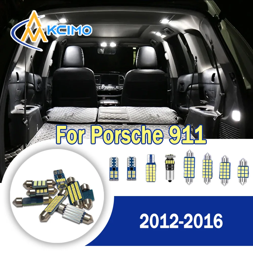 

LED Interior Map Light Set CANBUS Error-Free Easy Install Durable For Porsche 911 991 Series 2012-2016 Auto Bulbs Kit