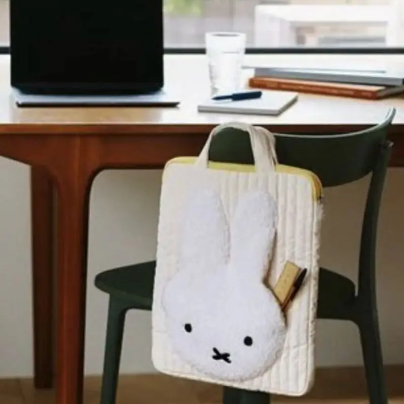 حقيبة كمبيوتر لوحي مبطنة من القطيفة Kawaii مقاس 11-12 بوصة لجهاز iPad حقيبة محمولة مقاومة للصدمات مع حقيبة خارجية من النايلون الناعم للحمل اليومي ​