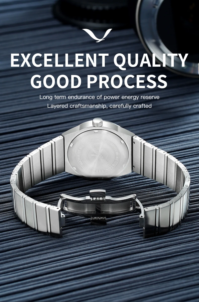 2025 جديد جودة عالية Specht & Söhne ساعة كوارتز فاخرة للرجال اللون الأزرق اليابان VH31 Movt ساعة يد رياضية 50 متر مقاوم للماء