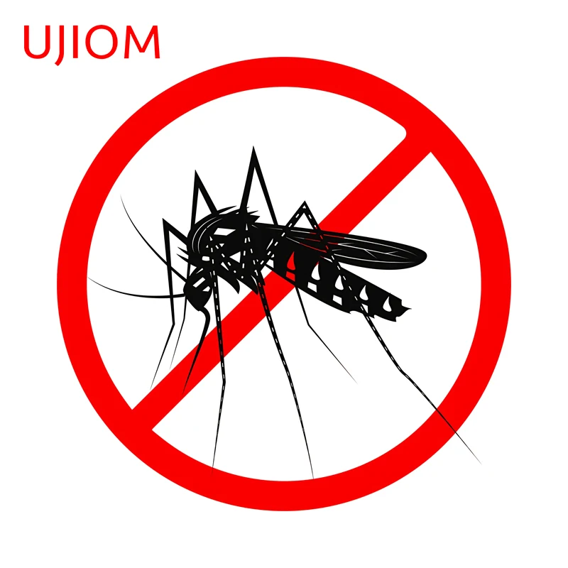 UJIOM Simple Mosquito Ban Wall Stickers Interesting Atractive Prohibition Sign Vestibule Wardrobe Decal Nice Bathroom Decor