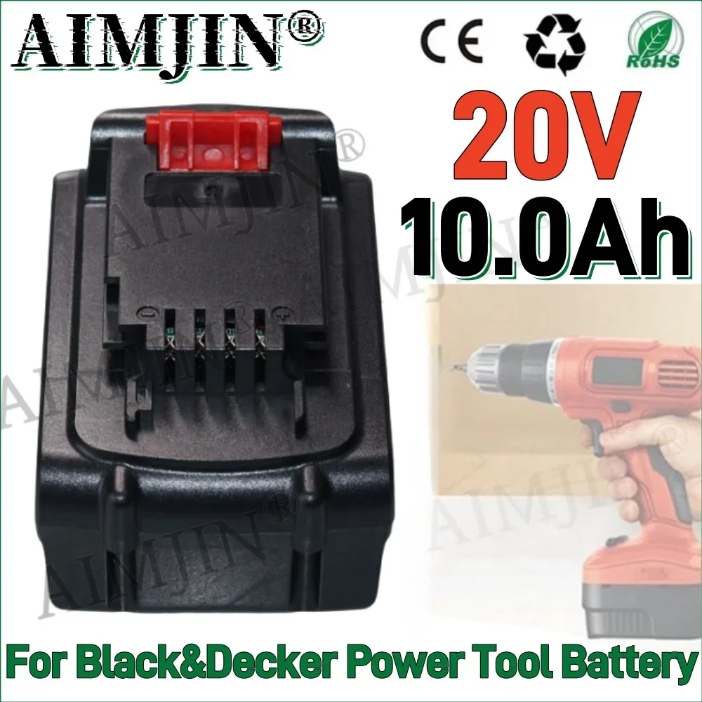 

New 20V 10000mAh Li-ion Rechargeable Battery for BLACK&DECKER LB20 LBX20 LBXR20 Power Tool Replacement