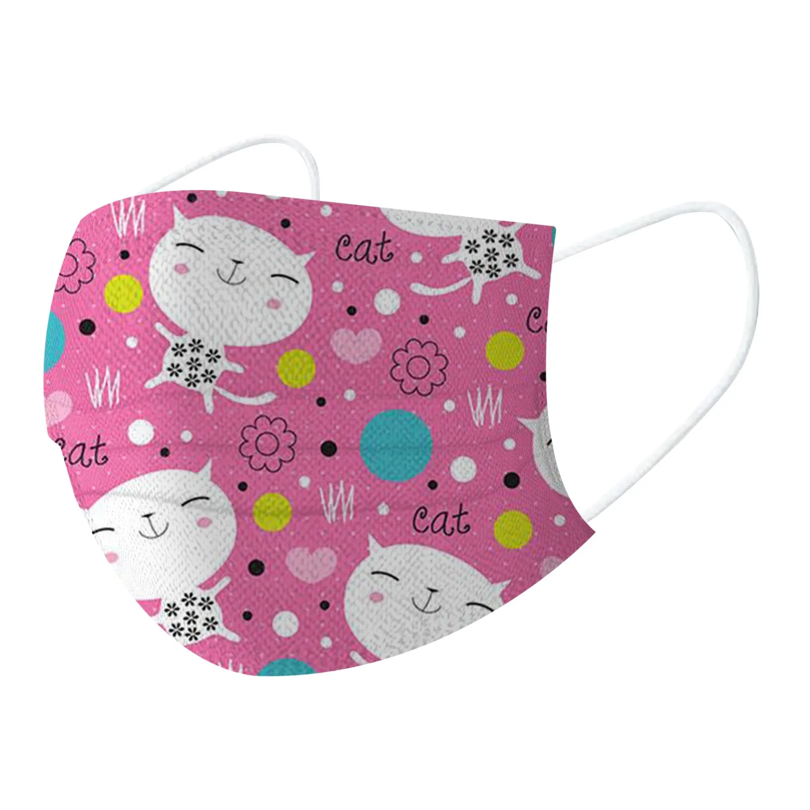 أقنعة الأطفال المطبوعة الكرتون القط أقنعة واقية يوميا 10 قطعة أقنعة المتاح العملي الحرم الجامعي المحمولة في الهواء الطلق