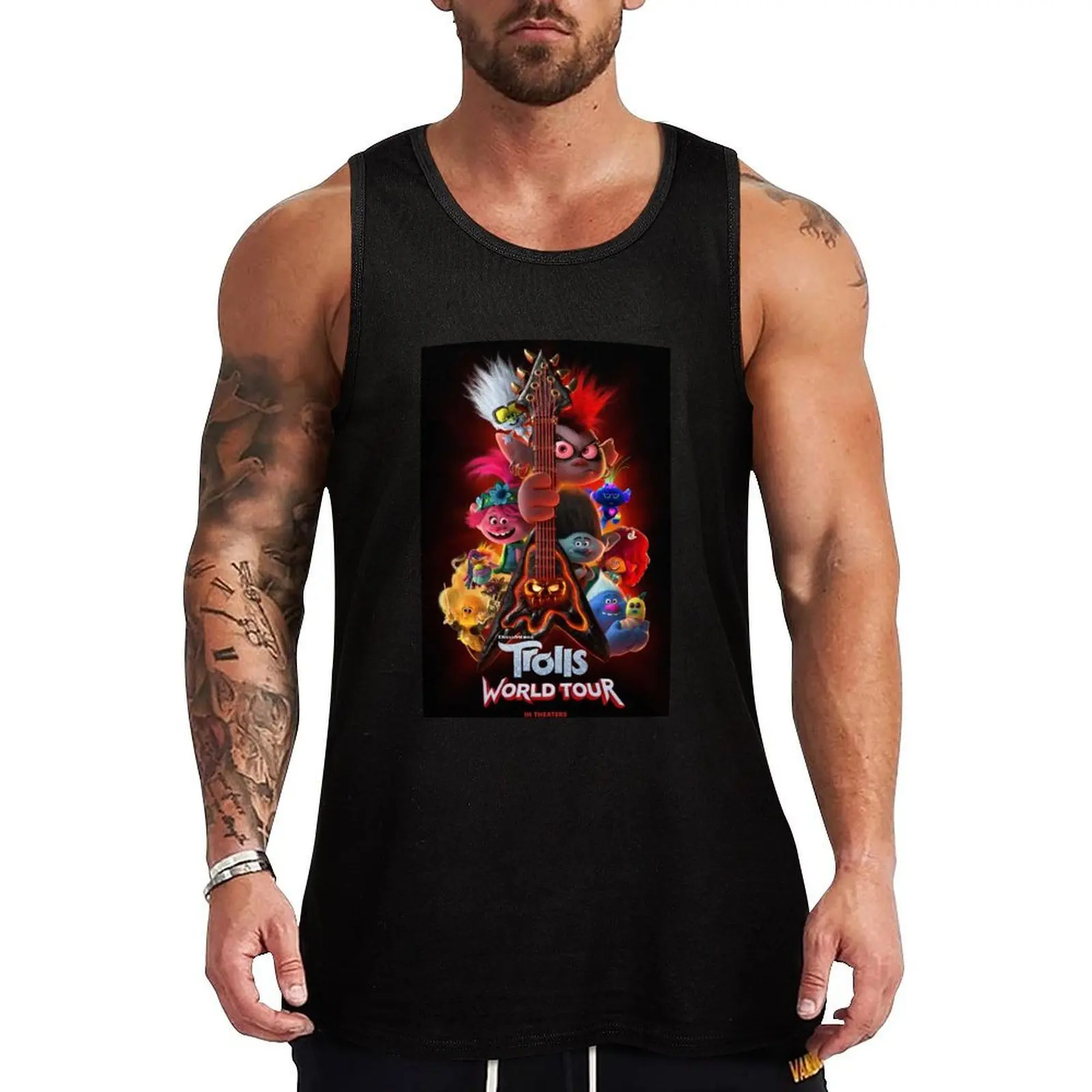 Trolls World Tour Tank Top Creative Graphic Tank Top Art Print Sleeveless Shirt