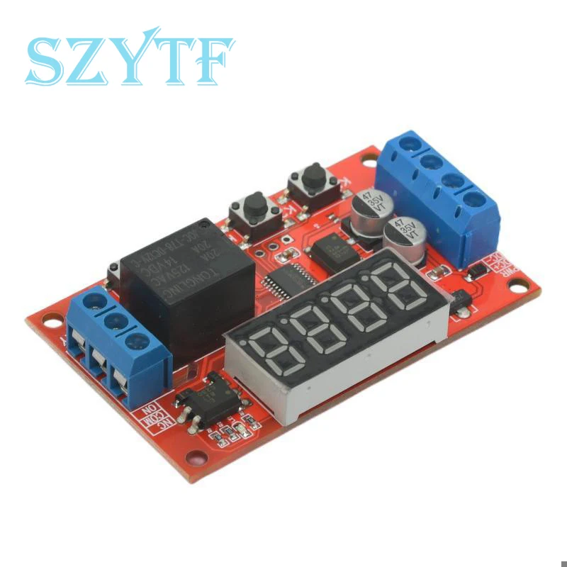 DC 5V 12V 24V 10A Adjustable Time Delay Relay Module 32 Modes LED Digital Timming Trigger Timer Control Switch Pulse Cycle