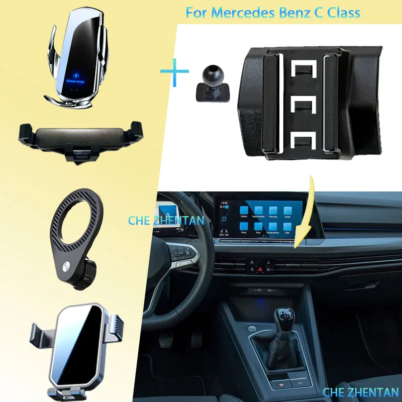 

For Volkswagen VW Golf 8 2020~2025 Car Phone Holder Wireless Charging Bracket Base Gravity Stand Vehicle Phone Mount Accessories