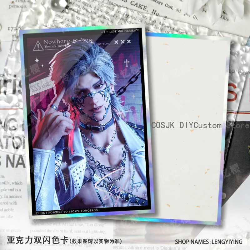 NEW Anime Love and Deepspace Caleb Rafayel Zayne Xavier Sylus Cosplay Cartoon Colored Paper Collection Signature Card Gift