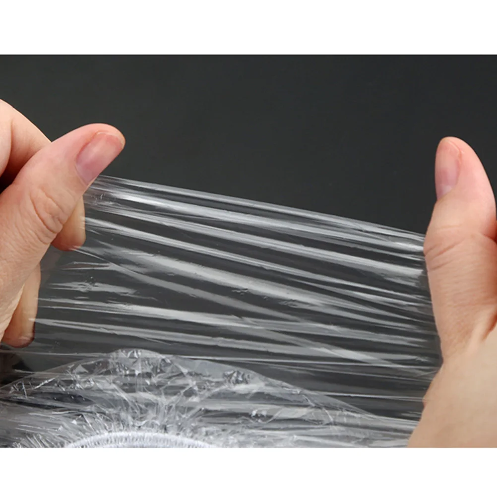 

300pcs Disposable Bathing PE Plastic Shower Caps Waterproof Stretchy Bath Caps Transparent Shower Caps for Salon Home Wearing