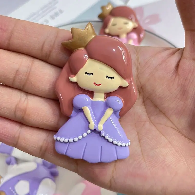 2pcs DIY Large Princess Castle cartoon figure miniature diy crafts charms resin flatback cabochons