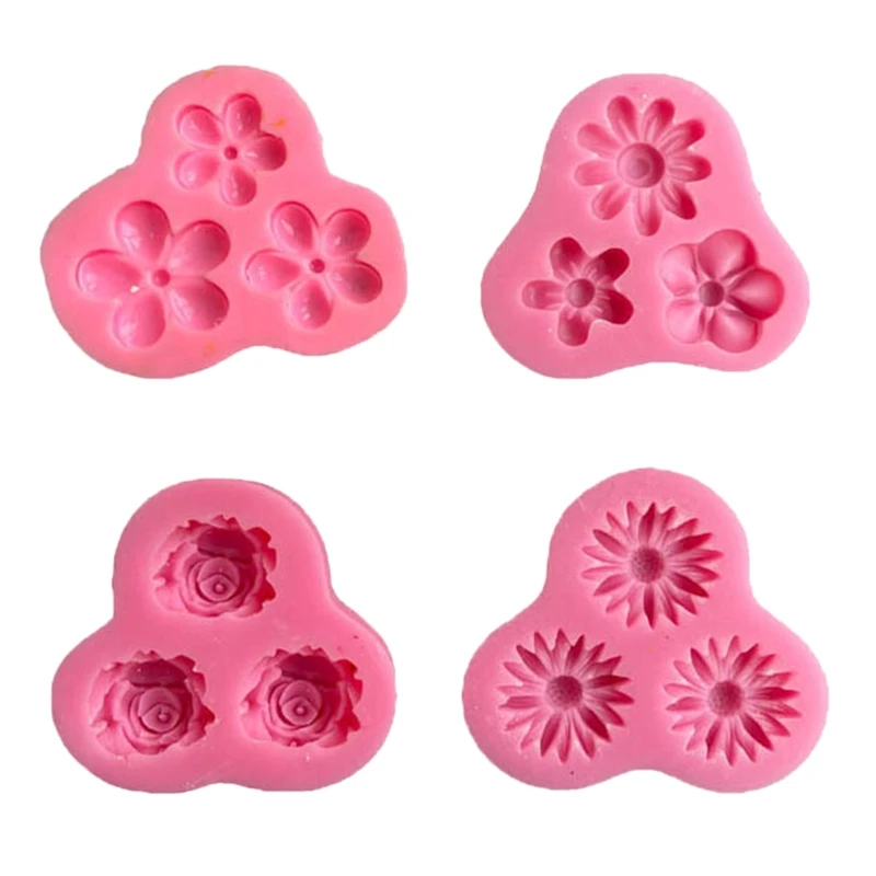 Exquisite Flower Molds 3D Handmade Soap Bar Craft Kitchen Baking Fond Home