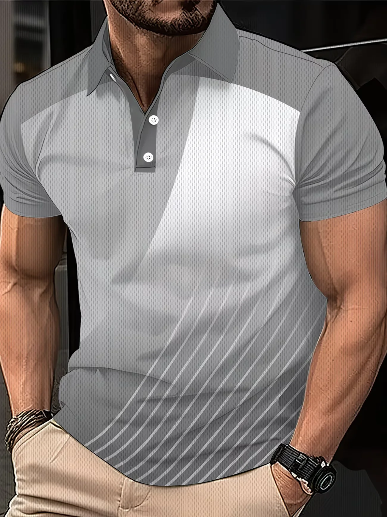 2026 new gradually polo shirt casual versatile lapel top suitable for casual wear, breathable