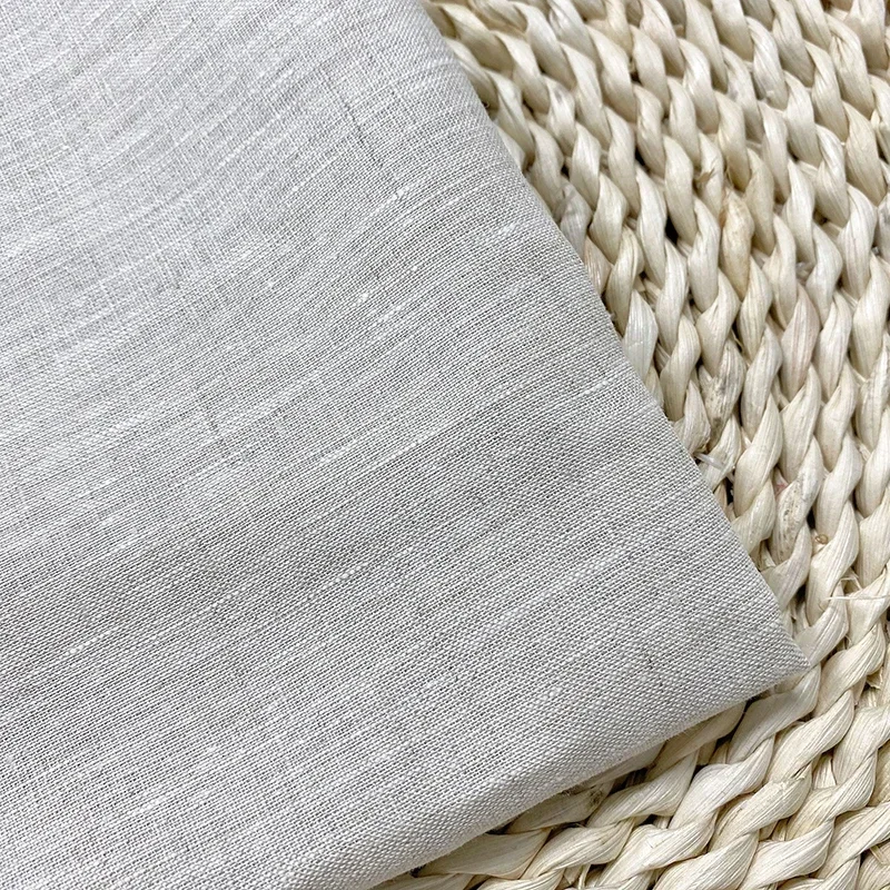 Pure Linen Fabric Sand Washing Clothing Summer for Dress Shirts Wholesale Cloth Per Meter Apparel Sewing Diy Material