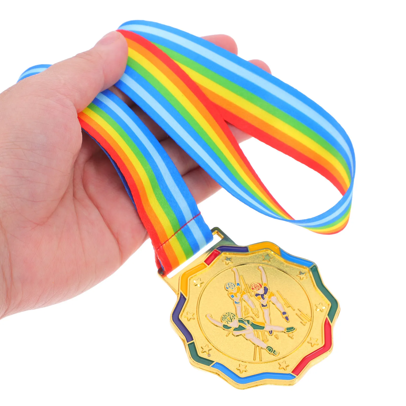 

First Place Medal with Ribbons Gold Metal Award for Skating Awards Ceremony Prize Sports Day Medal Students