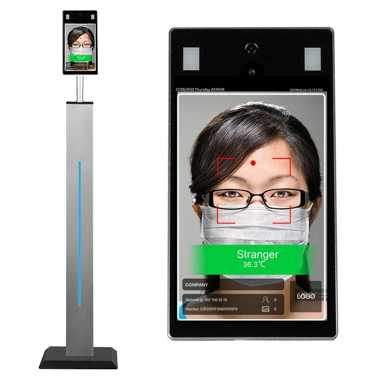 Face Recognition device biometric infrared facial thermal scanner can be used for office attendance