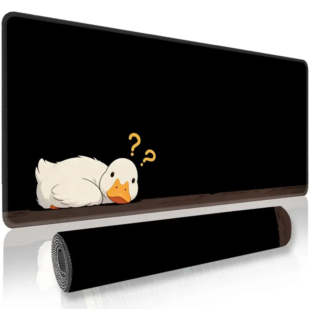 1PC Kawaii Goose Pattern Large Gaming Mouse Pad Keyboard Rug Anti Slip Rubber Table Pad Cute Black Mouse Pad 1000x500 Playmat