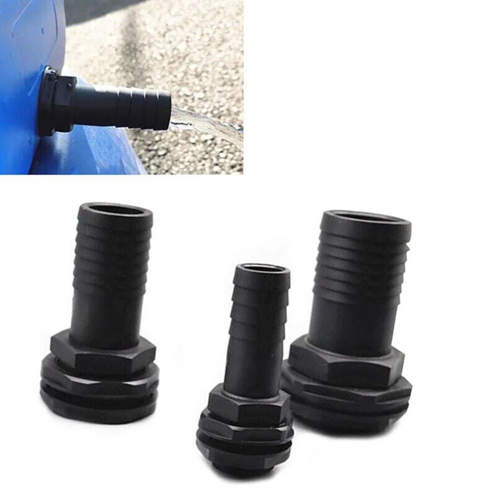 

Plastic Black Quick Connector Hight Quality 1in Overflow Pipe Garden Watering Connector 1in + Washer Hight Quality