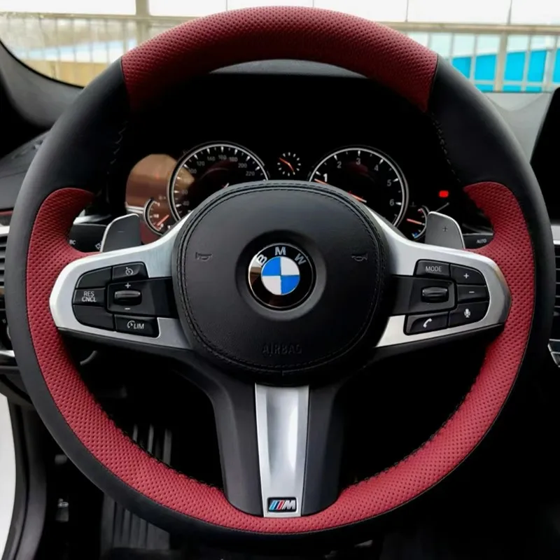 

DIY Hand Sewing Car Steering Wheel Cover for BMW X1 X2 X3 X4 X5 X6 X7 Z4i3 Car Genuine Leather Interior Accessories