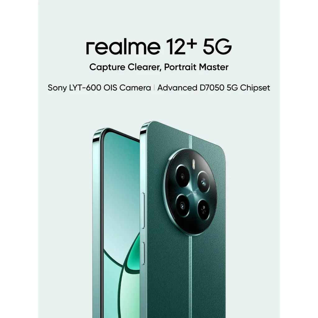 Realme 12+ 5G – 512GB + 12GB RAM VERDE E BEGE