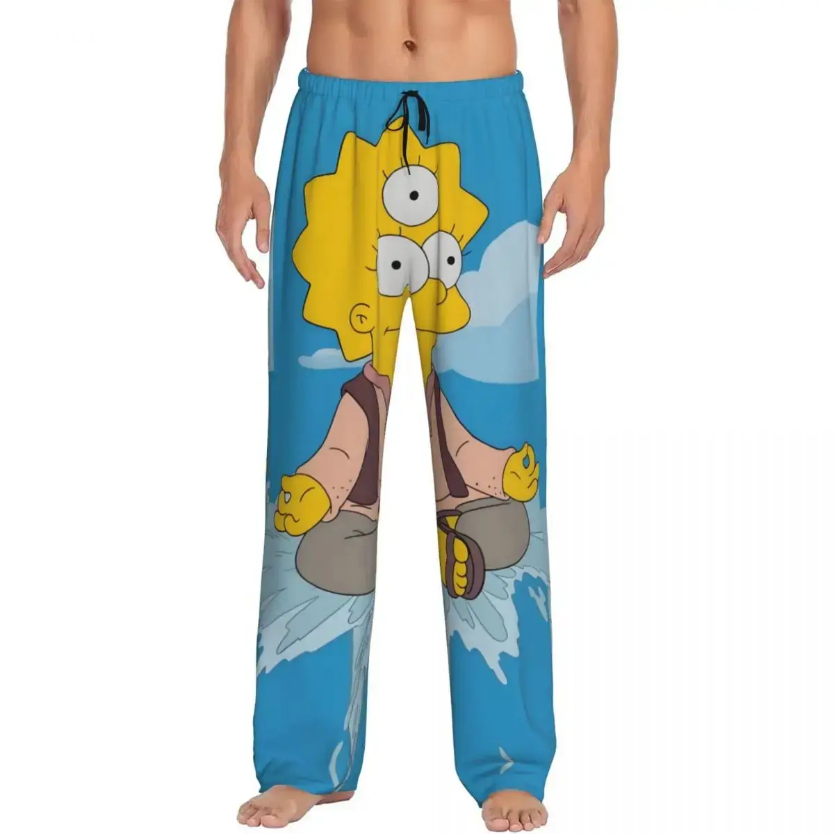 

Мужские пижамные штаны с индивидуальным принтом S-Simpsons-Anime, анимированные, в стиле ситком, для сна, с карманами