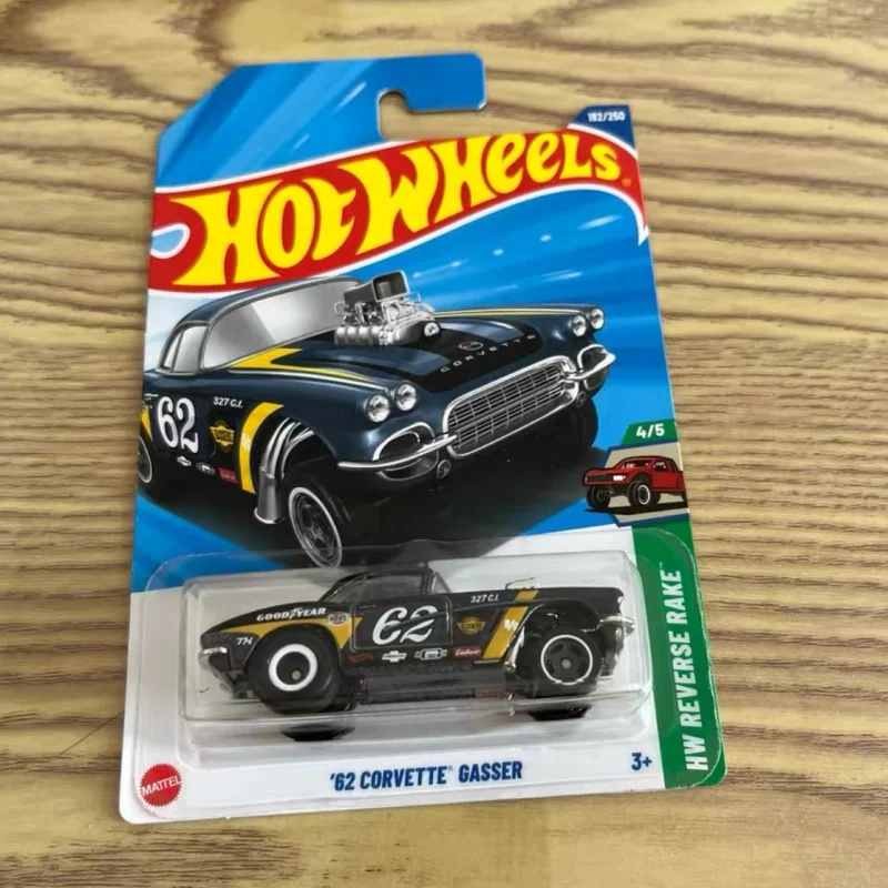 2025 Hot Genuine Hot Wheels J Case Super Treasure Hunt 62 Corvette Gasser Collectible 1:64 Diecast Vehicle Model Cars Toys Gifts
