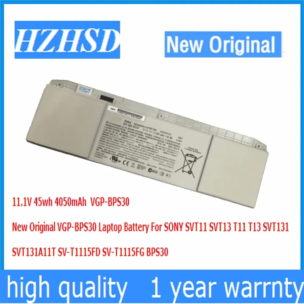 

11.1V 45wh 4050mAh New Original VGP-BPS30 Laptop Battery For SONY SVT11 SVT13 T11 T13 SVT131 SVT131A11T SV-T1115FD SV-T1115FG