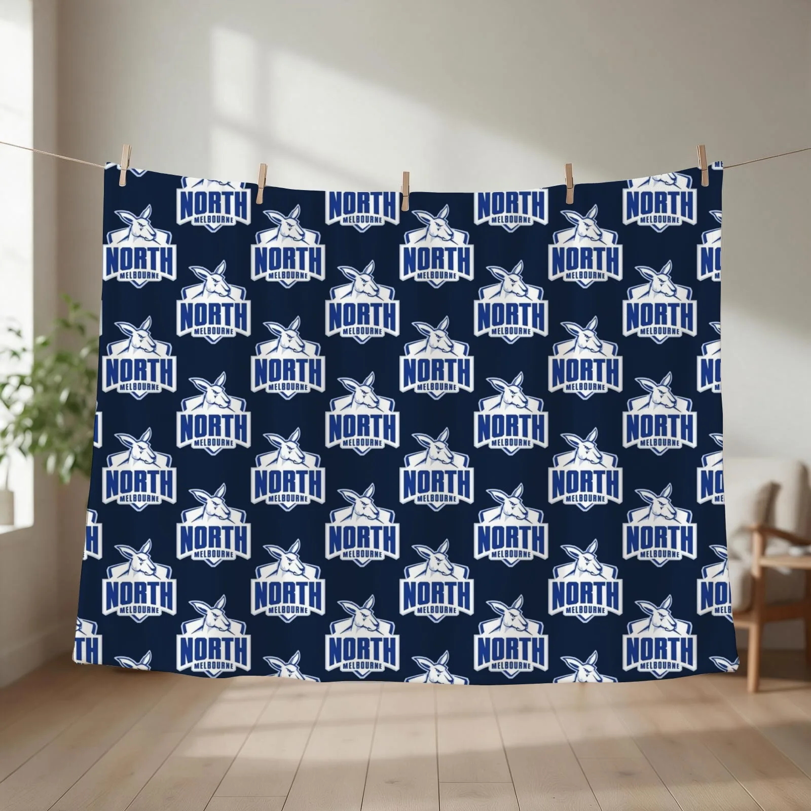 North Melbourne - Merch Throw Blanket couch cozy soft plush fuzzy picnic outdoor blanket