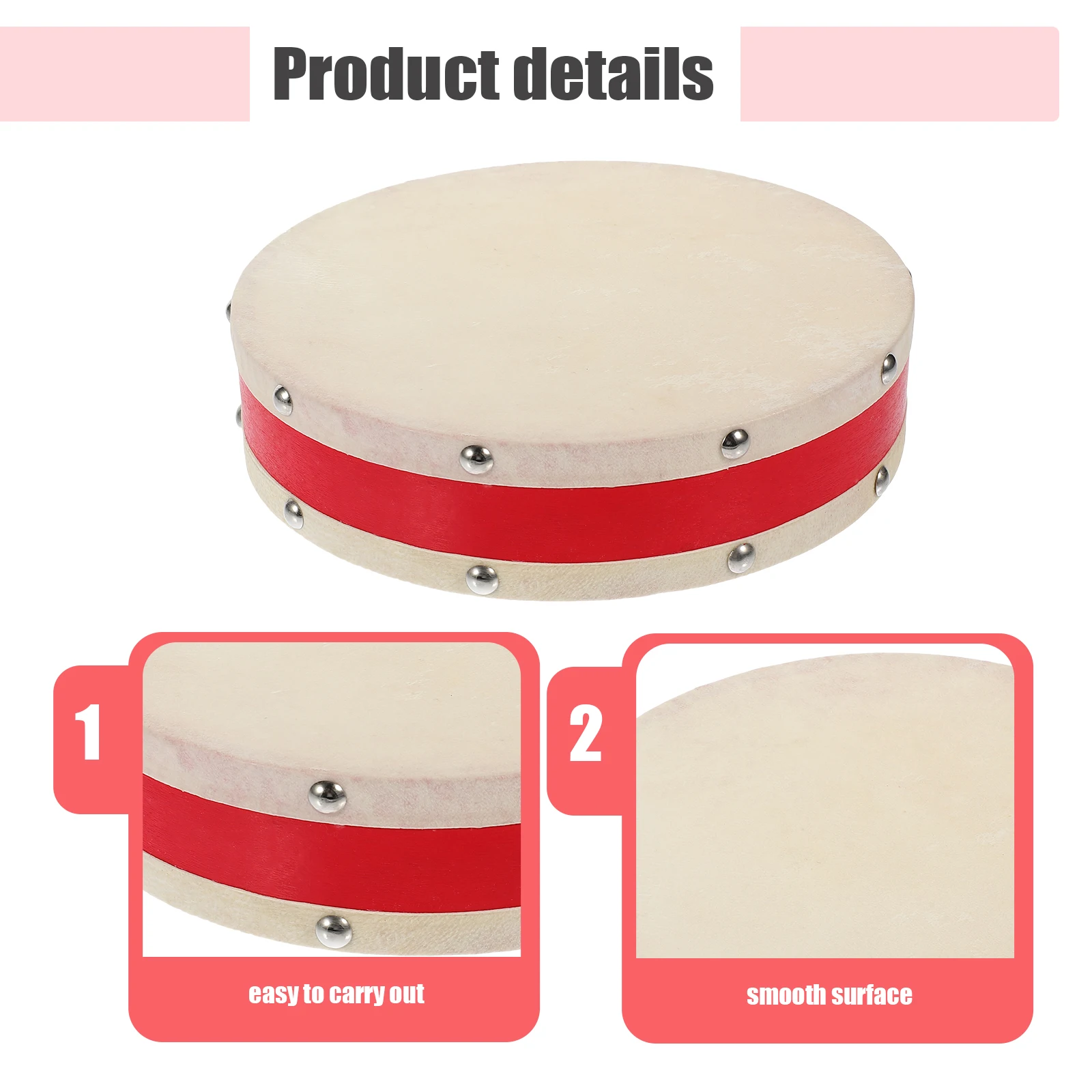 

Wooden Hand Drum Set for Children Musical Activities and Toddler Percussion Entertainment