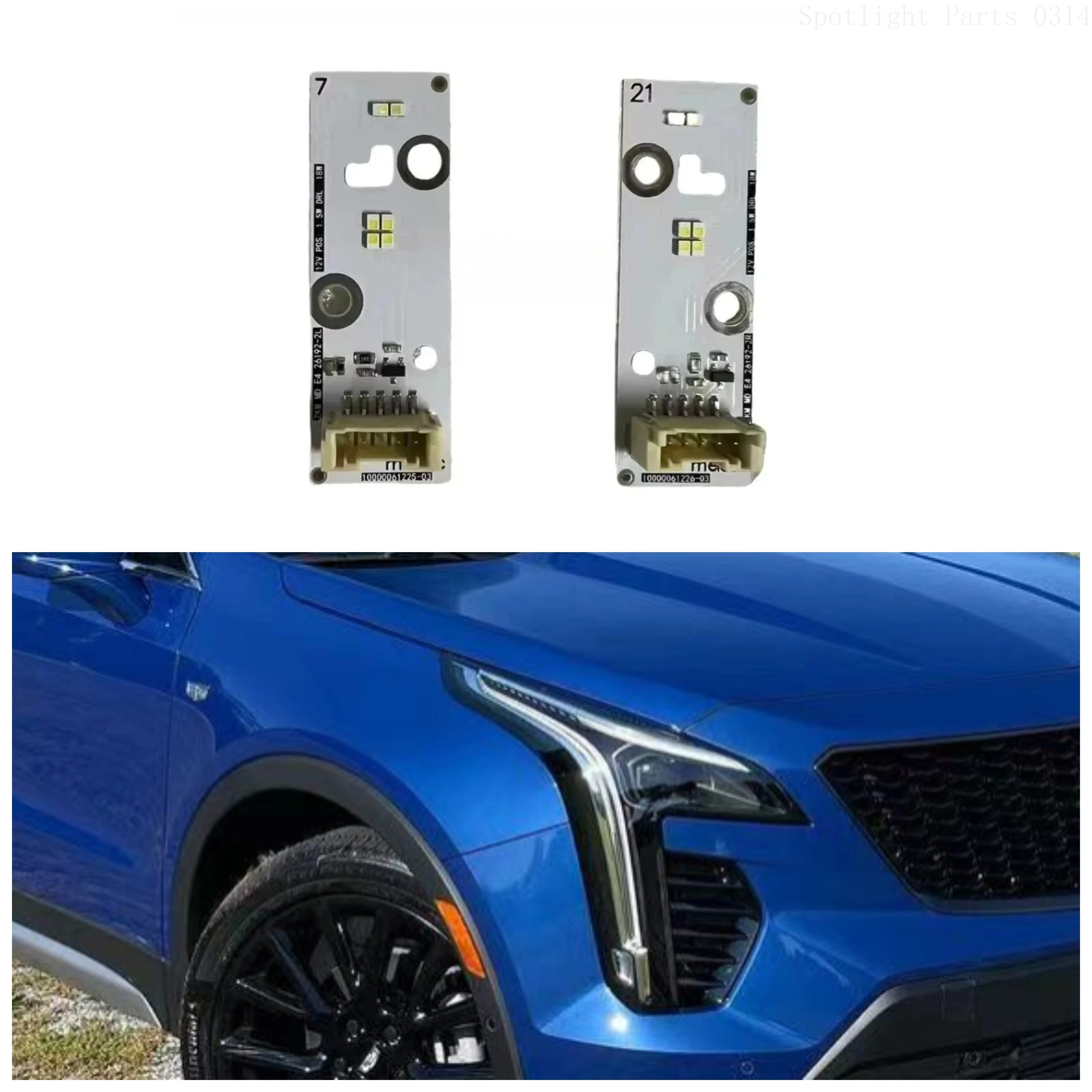 

For Cadillac XT4 2018-2023 Low Profile LED Headlight Angel Eyes Chips DRL Module Daytime RunningLight Chip Board Car Accessories
