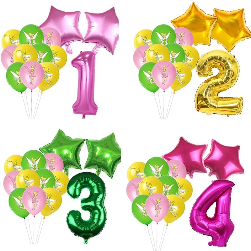 

Princess Tinker Bell Balloon Fairy First Birthday Party Decoration Supplies Ballon Home Garden Girl Wed Decor Gift Baby Shower