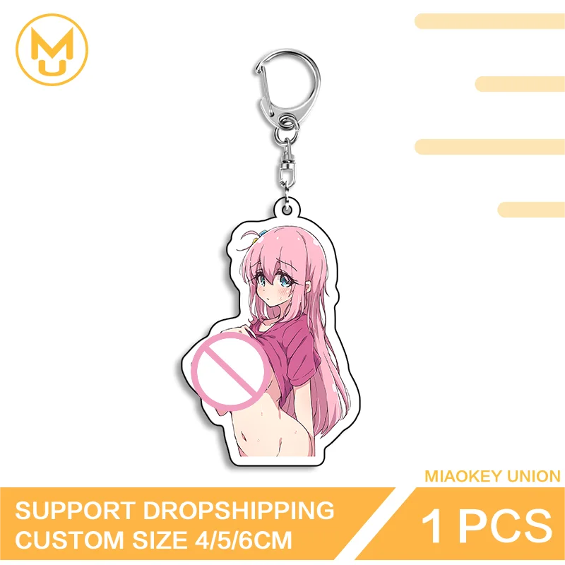 Gotoh Hitori Attractive Double Sided Acrylic Keyring Unique Simulated Practical High Quality Fashion Simple Daily Accessory