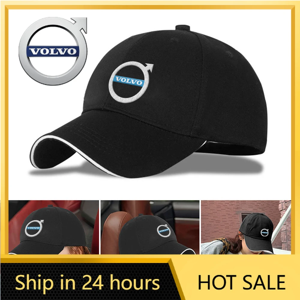 

2026 Новая для Volvo Emblems с логотипом автомобиля, летняя спортивная шапка на открытом воздухе, бейсбольная кепка, повседневная шляпа для Volvo C30 AWD C70 S60 S80 S90 T6V40 V5