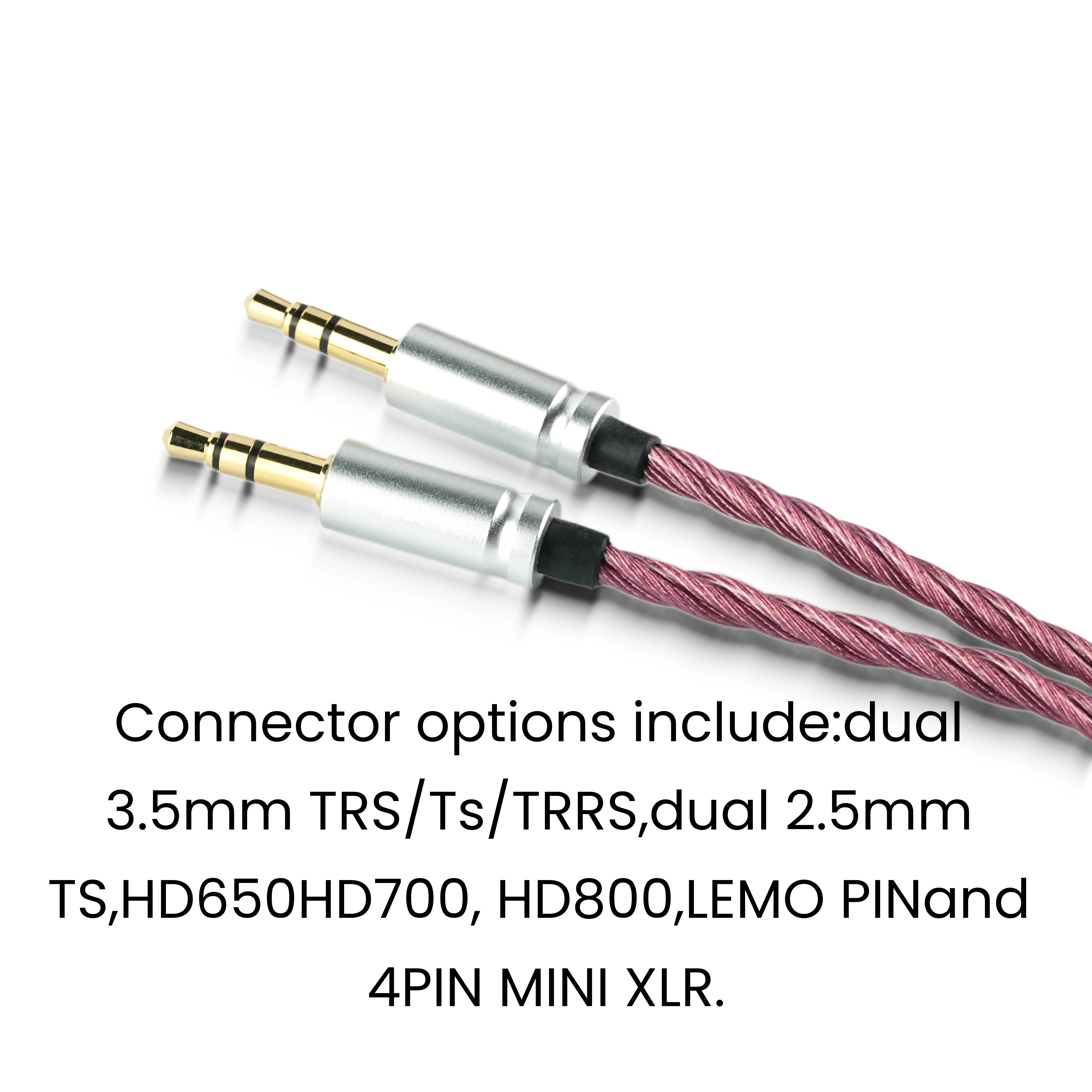 Hedacabl HD-06 7N OCC symmetrisches Kopfhörerkabel, Dual 3,5 mm auf 4,4/3,5 mm/XLR, für Sennheiser, HIFIMAN, Sony, Beyerdynamic, Crosszone – Detail 2