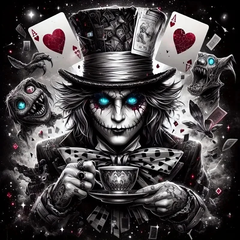 Skull Clown Diamond Painting Cross Stitch Embroidery 5D DIY Art Full Drill Mosaic Room Decor Pixel Hobby Gift Adult Hobby