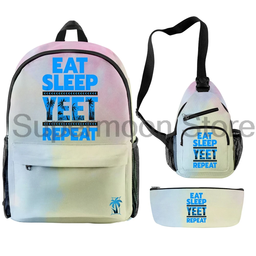 جيي أوسو أكل النوم ييت كرر 3 قطعة/المجموعة حقيبة كتف حقيبة الظهر النساء الرجال على ظهره حقائب السفر عادية في الهواء الطلق Daypack