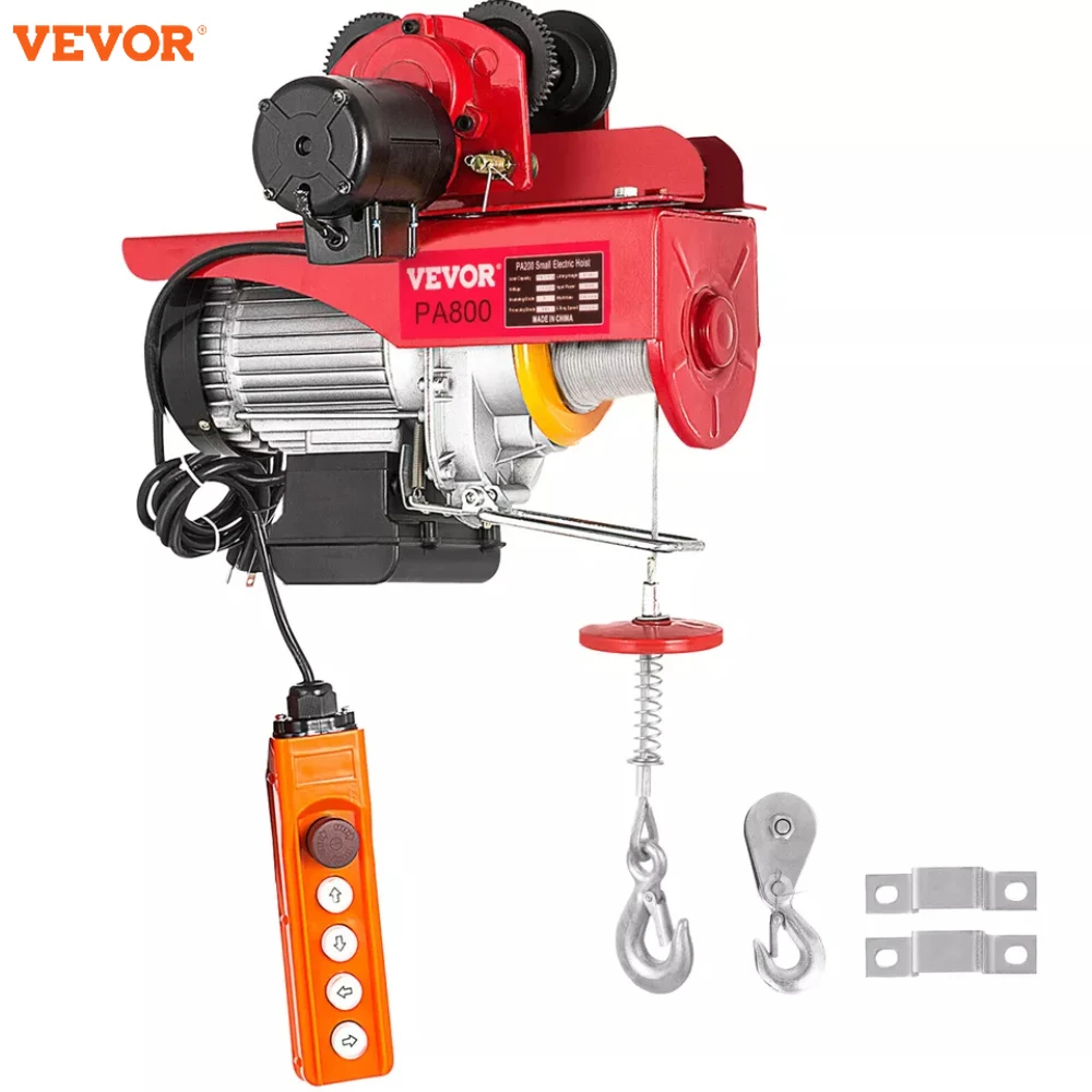 Mophorn 800kg / 1760lbs Electric Trolley Hoist Electric Hoist Winch Durable 13000W Electric Forklift Steel Pallet Holding