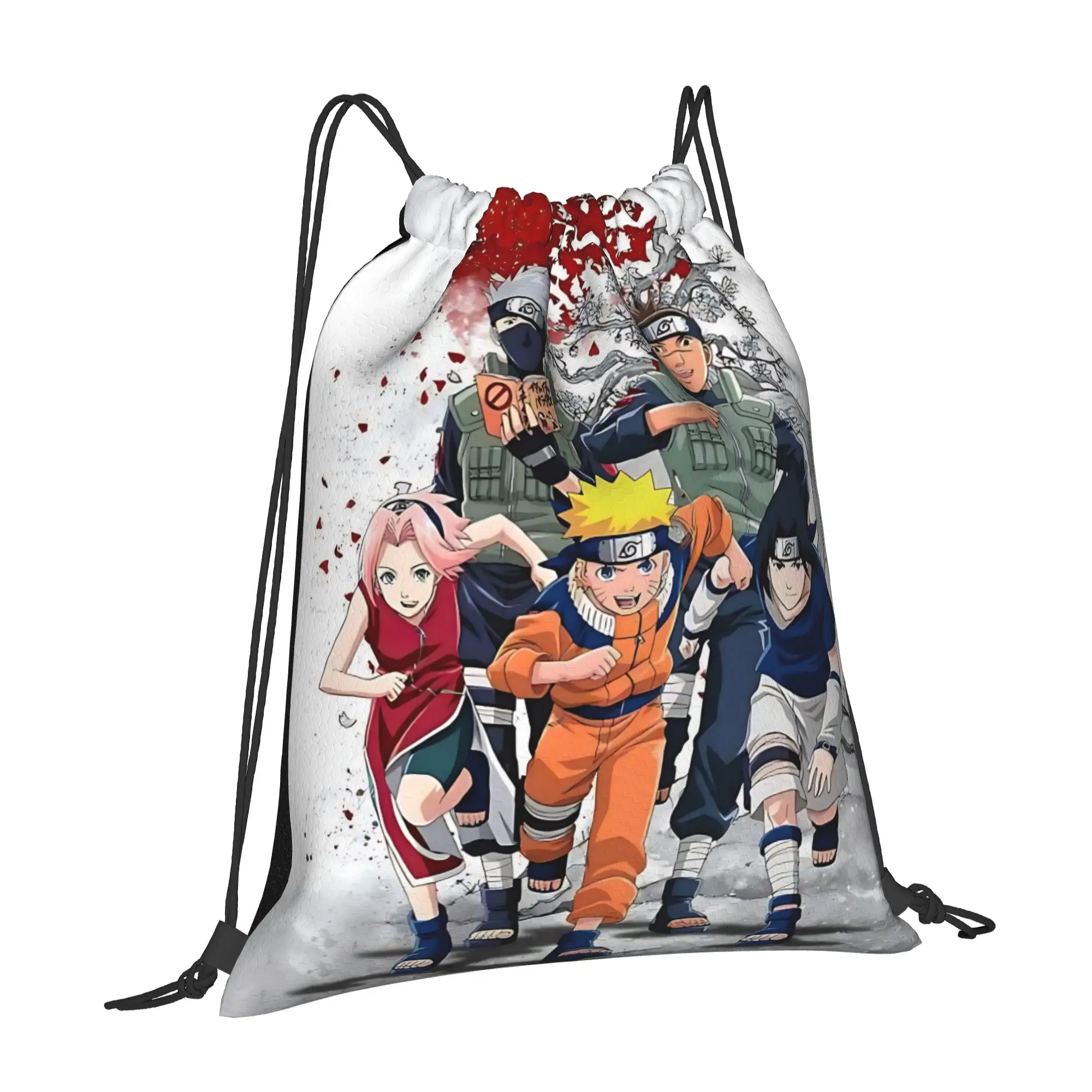 gym Pouch Naruto anime comic  Drawstring Bags Men Women Storage Backpack Teenager Travel Bag Multi-function Pocket